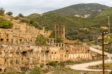 Wall Mural - Ingurtosu's mine, Abandoned buildings near Arbus