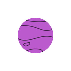 Poster - purple planet colored icon. Element of web icon for mobile concept and web apps. Colored isolated purple planet icon can be used for web and mobile. Premium icon