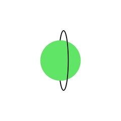 Aufkleber - green planet colored icon. Element of web icon for mobile concept and web apps. Colored isolated green planet icon can be used for web and mobile. Premium icon