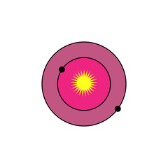 Aufkleber - solar system colored icon. Element of web icon for mobile concept and web apps. Colored isolated solar system icon can be used for web and mobile. Premium icon