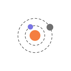 Aufkleber - solar system colored icon. Element of web icon for mobile concept and web apps. Colored isolated solar system icon can be used for web and mobile. Premium icon