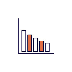 Poster - downgrade schedule icon. Element of simple colored web icon for mobile concept and web apps. Isolated downgrade schedule icon can be used for web and mobile. Premium icon