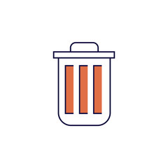 Poster - trash bin icon. Element of simple colored web icon for mobile concept and web apps. Isolated trash bin icon can be used for web and mobile. Premium icon