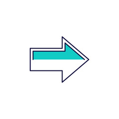 Poster - arrow icon. element of simple colored web icon for mobile concept and web apps. isolated arrow icon 
