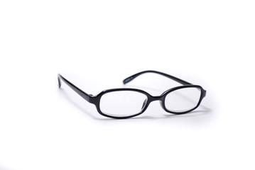 Spectacles on white background