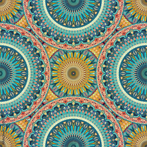 Fotomural Seamless pattern mandala ornament