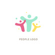 Abstract community logo icon vector design. Creative agency, social work, teamwork, business, advertising vector logo