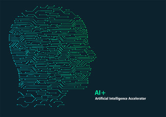 Artificial Intelligence and Big Data, Internet of Things Concept