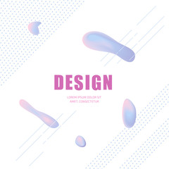 Poster - Vector fashion abstract figure background design.