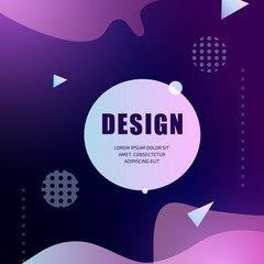 Poster - Vector fashion abstract figure background design.