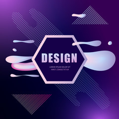 Poster - Vector fashion abstract figure background design.