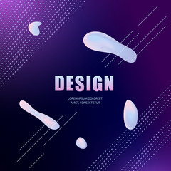 Poster - Vector fashion abstract figure background design.