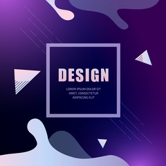 Poster - Vector fashion abstract figure background design.