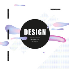 Poster - Vector fashion abstract figure background design.