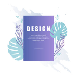 Poster - Vector floral abstract leaf background design.