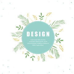 Poster - Vector floral abstract leaf background design.