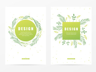 Poster - Vector floral abstract leaf background design.
