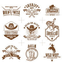 Wild West Logos Vector Collection