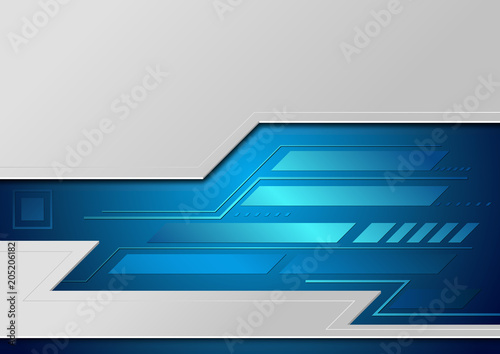 Modern Abstract Background with Geometrical Decorations - Technical Illustrat...