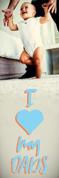 Composite image of close up of blue text with heart shape