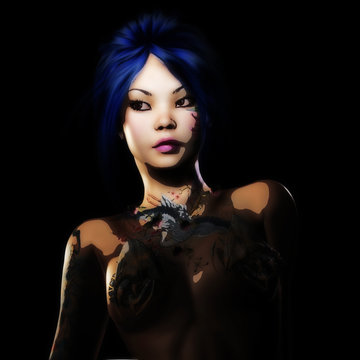 Digital 3D Illustration, 3D Rendering of a Fantasy Woman