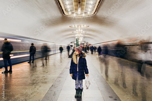 One life as one trip on the subway Tableau sur Toile