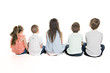 © Louis-Photo - Back view of child group sitting on floor looking at wall