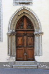 Canvas Print - Medieval front door