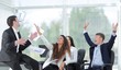 © ASDF - business team celebrating their victory.