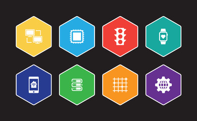 Wall Mural - Internet of Things Infographic Icon Set