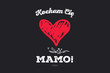Dzień Matki 26 Maja - malowane czerwone serce z napisem „Kocham Cię Mamo!”