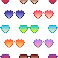 Canvas Print - Heart glasses pattern