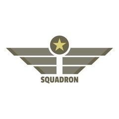 Poster - Squadron icon logo. Flat illustration of squadron vector icon logo for web design isolated on white background