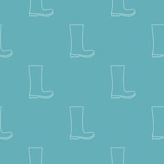 Poster - rubber boots pattern vector seamless repeating for any web design