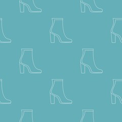 Poster - woman shoes pattern vector seamless repeating for any web design