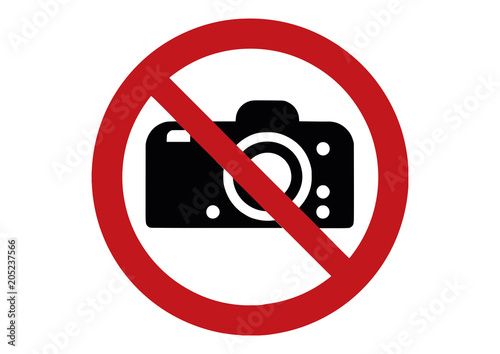 Cuadros en Lienzo no photo sign - photographing prohibited sign - no camera -