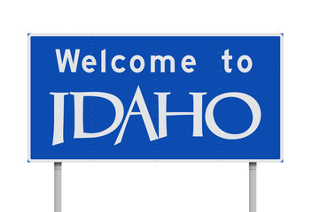 Welcome to Idaho road sign