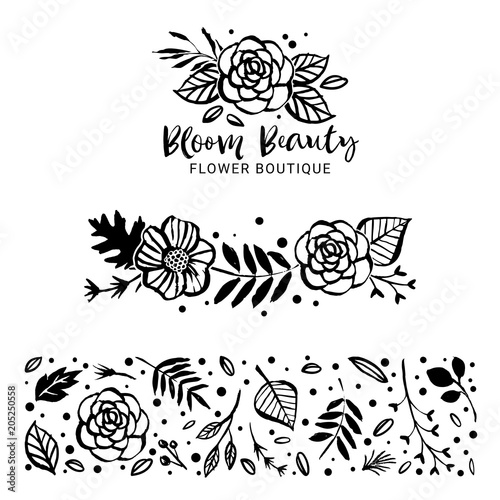Download Flower logo template. Bloom beauty. Flowers, branches, and ...
