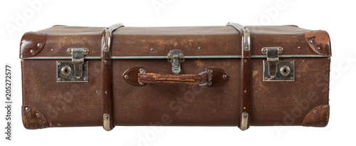 Cuadros en Lienzo Retro suitcase isolated on white background