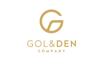 Wall Mural - Golden Initial G D  DG GD monogram luxury logo design inspiration