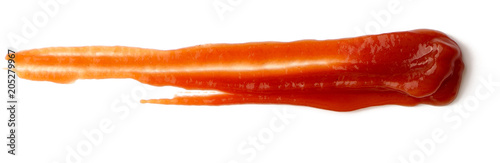 Fotografía Tasty ketchup tomato sauce isolated over white background