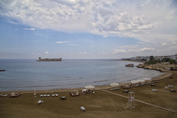 Wall Mural - Maiden's Castle, Landscape of Kız Kalesi locaited in Mersin ,Turkey