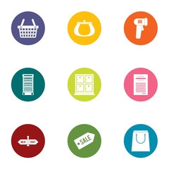 Poster - Deduction icons set. Flat set of 9 deduction vector icons for web isolated on white background