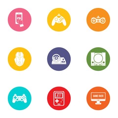 Poster - Gaming icons set. Flat set of 9 gaming vector icons for web isolated on white background