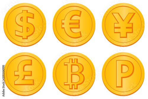 通貨記号のコインのイラスト Stock Vector Adobe Stock 通貨記号のコインのイラスト Stock Vector Adobe Stock