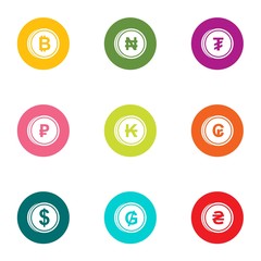 Poster - Loot icons set. Flat set of 9 loot vector icons for web isolated on white background