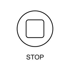 Poster - stop sign icon. Element of simple music icon for mobile concept and web apps. Thin line stop sign icon can be used for web and mobile