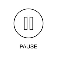 Poster - pause sign icon. Element of simple music icon for mobile concept and web apps. Thin line pause sign icon can be used for web and mobile