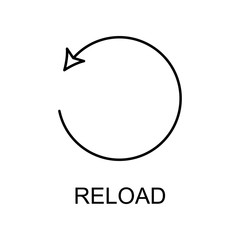 Poster - reload sign icon. element of simple music icon for mobile concept and web apps. thin line reload sig