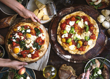 Serving Pizza Food Photography Recipe Idea